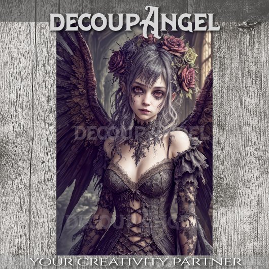 Papier Mousseline Angel gothique : Chantal - Découpage -