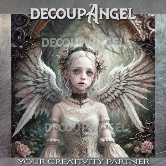 Papier Mousseline Angel gothique : Lise - Découpage -