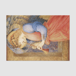 Papier Mousseline Angel Playing a Flageolet (par Edward Burne-Jones)