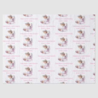 Papier Mousseline Angel Surveillant Baby Girl Baptism