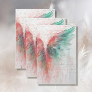 Papier Mousseline Angel Wing Ethereal Impressionnisme Abstrait rose