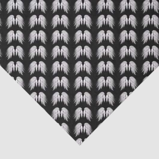 Papier Mousseline ANGEL WINGS Black Personnalisable Motif (Détail)