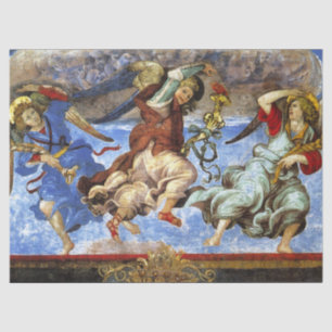 Papier Mousseline Angels de l'Assomption et l'Annonciation par Lippi