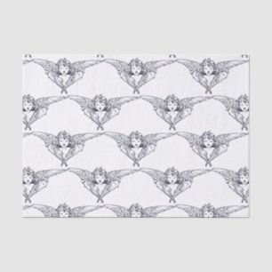 PAPIER MOUSSELINE ANGELS EN BLEUS ET BLANC