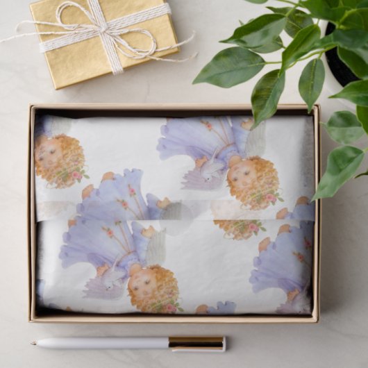 Papier Mousseline Anges de Noël (Cadeau)