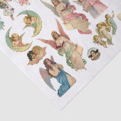 Papier Mousseline Anges de Noël Vintage (AI) (Détail)
