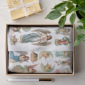 Papier Mousseline Anges de Noël Vintage (AI) (Cadeau)