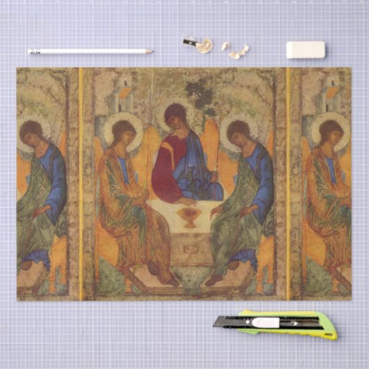 Papier Mousseline Anges de trinité chez Mamre (Artisanat)