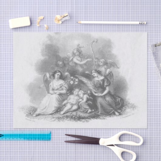 Papier Mousseline Anges et anges (Artisanat)