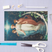 Papier Mousseline Anges, Etoiles, Femmes, Noël Lune Religieux (Artisanat)