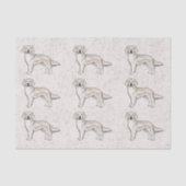 Papier Mousseline Anglais Cream Golden Retriever Chien Motif d'impre (Recto)