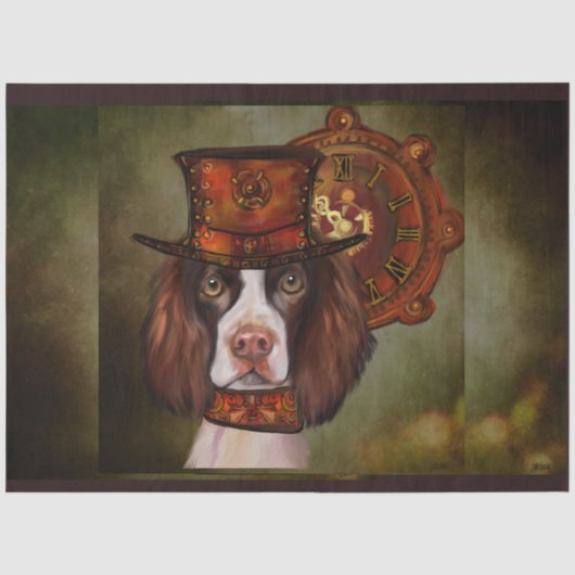 Papier Mousseline Anglais Springer Spaniel Decoupage (Recto)