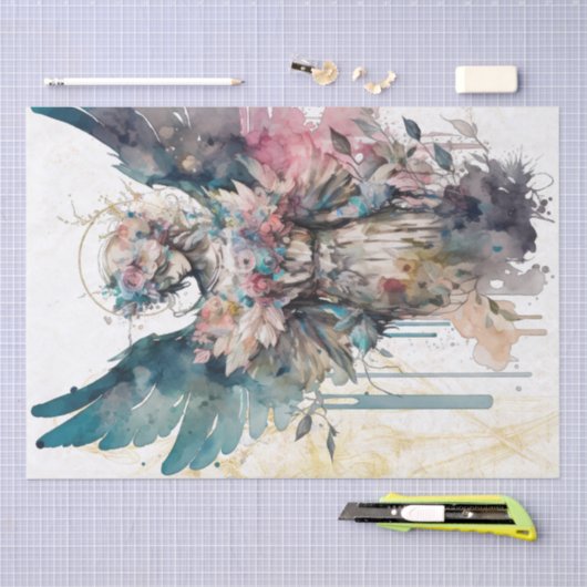 Papier Mousseline Angle aquarelle (Artisanat)