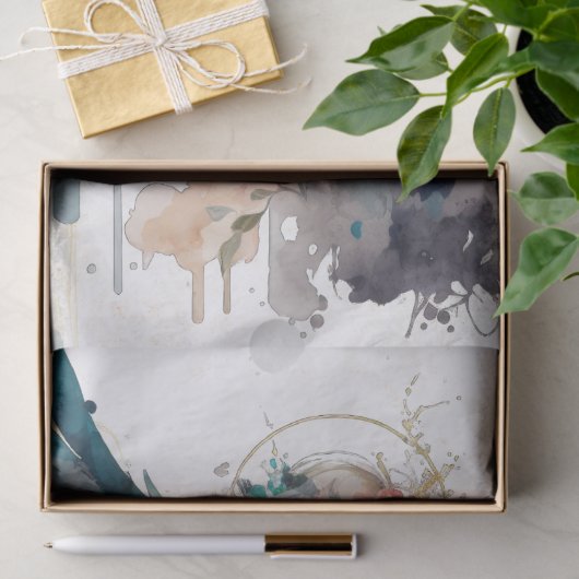 Papier Mousseline Angle aquarelle (Cadeau)