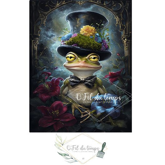 Papier Mousseline Animal drôle avec papier de découpage Casquette.