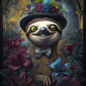 Papier Mousseline Animal drôle avec papier de découpage Casquette.