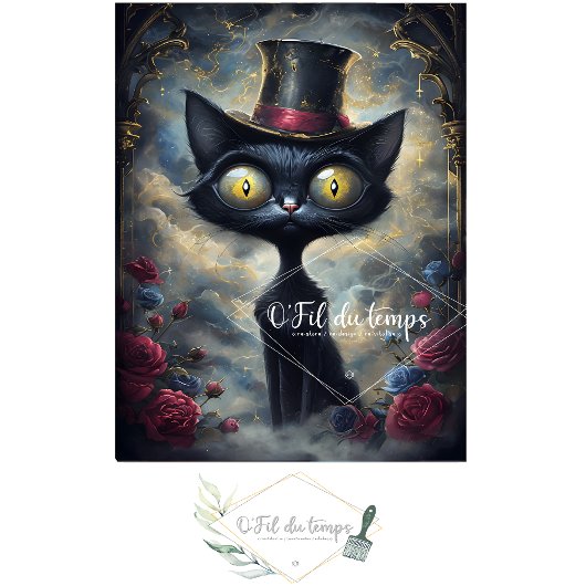 Papier Mousseline Animal drôle avec papier de découpage Casquette.