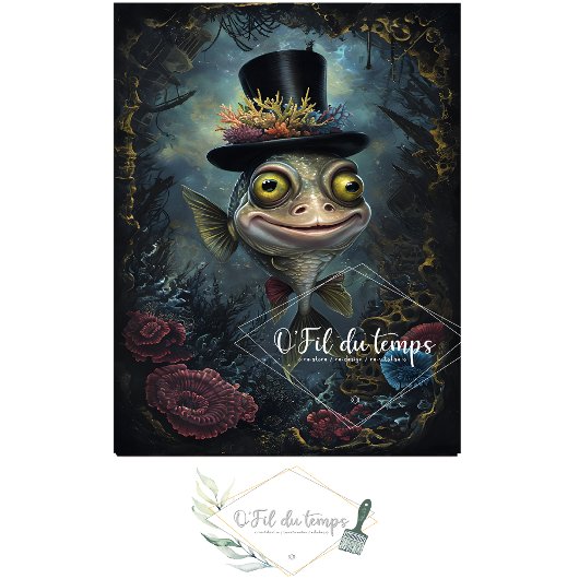 Papier Mousseline Animal drôle avec papier de découpage Casquette.