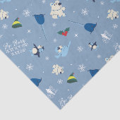 Papier Mousseline Animal Friends "Bye Buddy" Motif d'hiver (Détail)