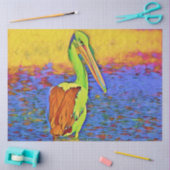 Papier Mousseline animal - pélican (Artisanat)