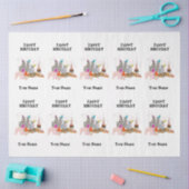 Papier Mousseline Animaux - Animaux à l'anniversaire Nom de la fête (Artisanat)