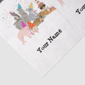 Papier Mousseline Animaux - Animaux à l'anniversaire Nom de la fête (Détail)