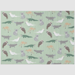 Papier Mousseline Animaux autochtones australiens Eucalyptus Motif v