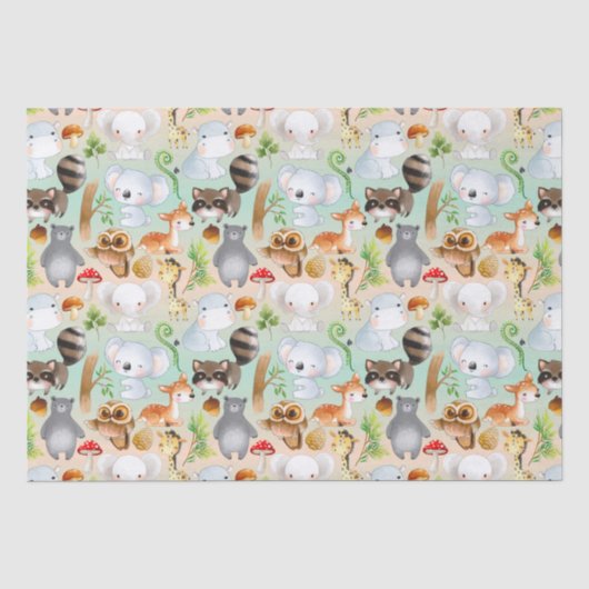 Papier Mousseline Animaux Bébés (Recto)