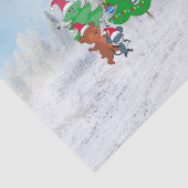 Papier Mousseline Animaux caricaturaux dansant autour de l'arbre de  (Détail)