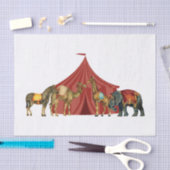 Papier Mousseline Animaux De Cirque Et Tente (Artisanat)