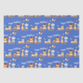 Papier Mousseline Animaux de fête en train Kid Jungle Joyeux anniver (Recto)