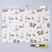 Papier Mousseline Animaux de forêt tribaux Teepee Feathes Decoupage (Artisanat)