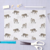 Papier Mousseline Animaux de la jungle du léopard blanc moderne (Artisanat)