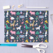 Papier Mousseline Animaux de vacances et icônes Motif (Artisanat)