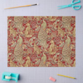 PAPIER MOUSSELINE ANIMAUX FORESTIERS, FOX, PEACOCK, LIT EN FLORAL RO (Artisanat)