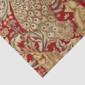 PAPIER MOUSSELINE ANIMAUX FORESTIERS, FOX, PEACOCK, LIT EN FLORAL RO (Détail)