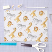Papier Mousseline Animaux mignons de bébé de lion et de girafe de (Artisanat)