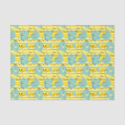 Papier Mousseline Animaux mignons jouant avec de l'eau 2 (Recto)