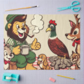 Papier Mousseline Animaux vintages BD (Artisanat)