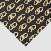 Papier Mousseline Anneaux Mariages D'Or Rejoints (Détail)