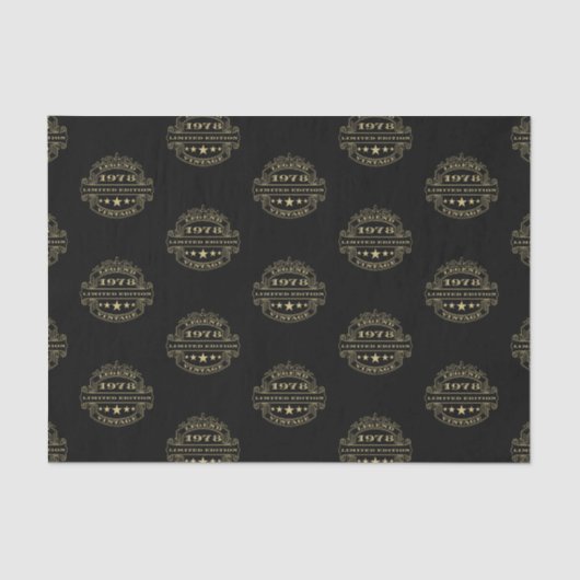 Papier Mousseline Année 1978 Anniversaire (Recto)