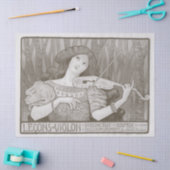 Papier Mousseline Années 1920 Français Poster Violon Performance Déc (Artisanat)