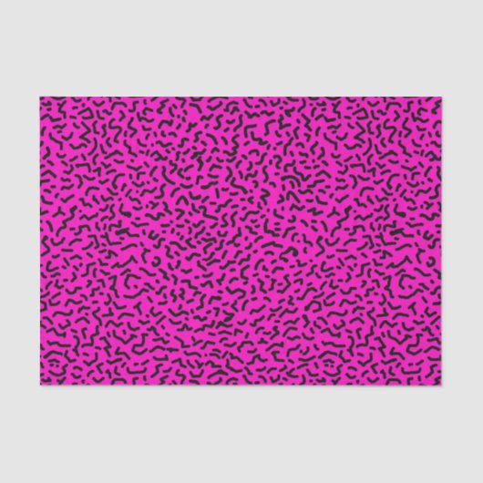 Papier Mousseline Années 80/90 Hot rose Wiggly Retro (Recto)