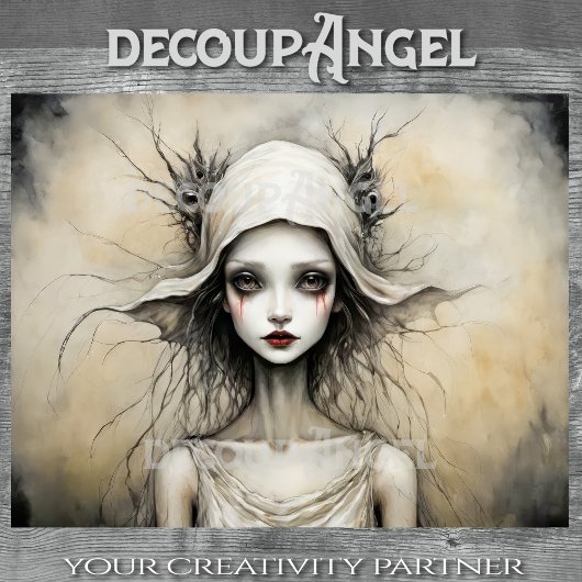 Papier Mousseline Annette de mariée au crépuscule - Découpage -