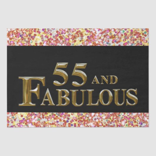 Papier Mousseline Anniversaire 55 ans (Recto)