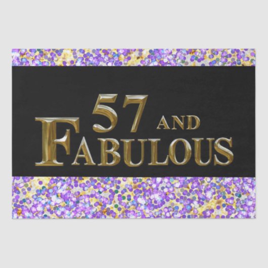 Papier Mousseline Anniversaire 57 ans (Recto)