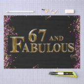 Papier Mousseline Anniversaire 67 ans (Artisanat)