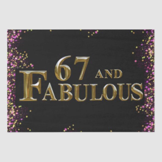 Papier Mousseline Anniversaire 67 ans (Recto)