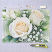 Papier Mousseline Anniversaire Bliss Rose blanche (Artisanat)