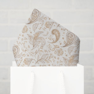 Papier Mousseline Anniversaire Bohemian Hippie Soixante Paisley Paix